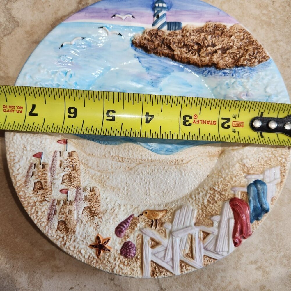 Yankee Candle Beach Theme Large Pillar Holder Plate - Picture 2 of 4